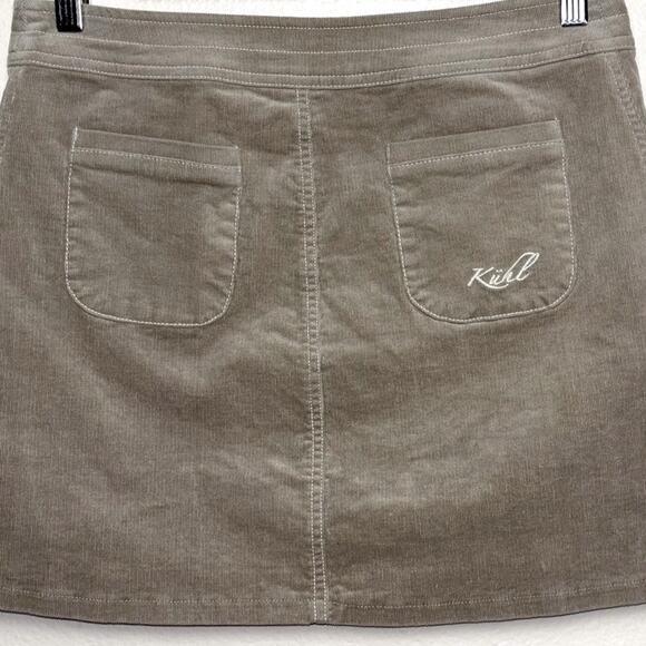 Kuhl Streamline Stretch Corduroy Mini Skirt Snap Front Women's Size 4 Tan - Picture 14 of 16